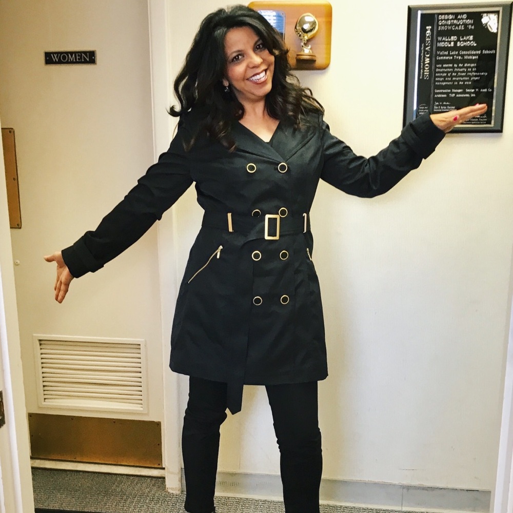 Black Belted Trench Coat